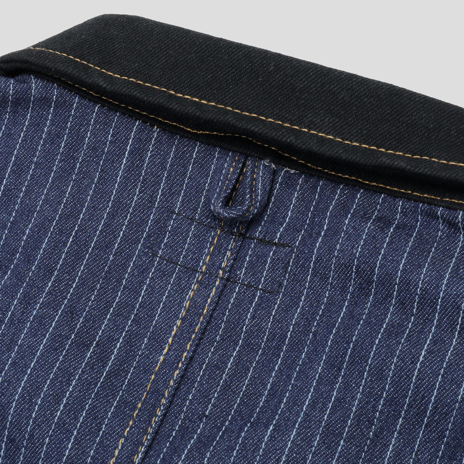 ジャケット・アウター PASSPORT LONG CON STRIPED DENIM JACKET Pass~Port Long Con Striped Denim Packers Jacket - Dark Indigo