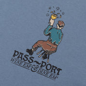 Pass~Port Wine Em' Tee - Stonewash Blue