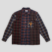 Hoddle Polyura Patchwork Flannel Long Sleeve Shirt - Multi