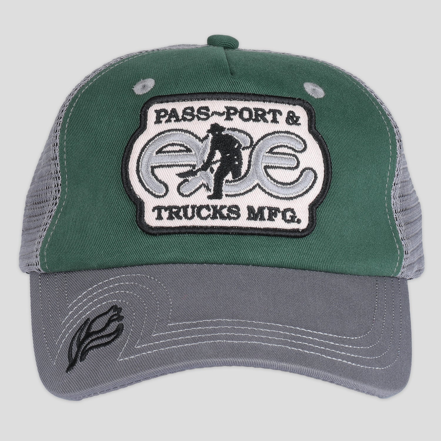 Pass~Port & Ace Trucks MFG Ace Packers Trucker Cap - Green / Steel