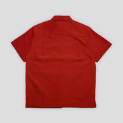 Hoddle Thorn Seersucker Short Sleeve Shirt - Rust
