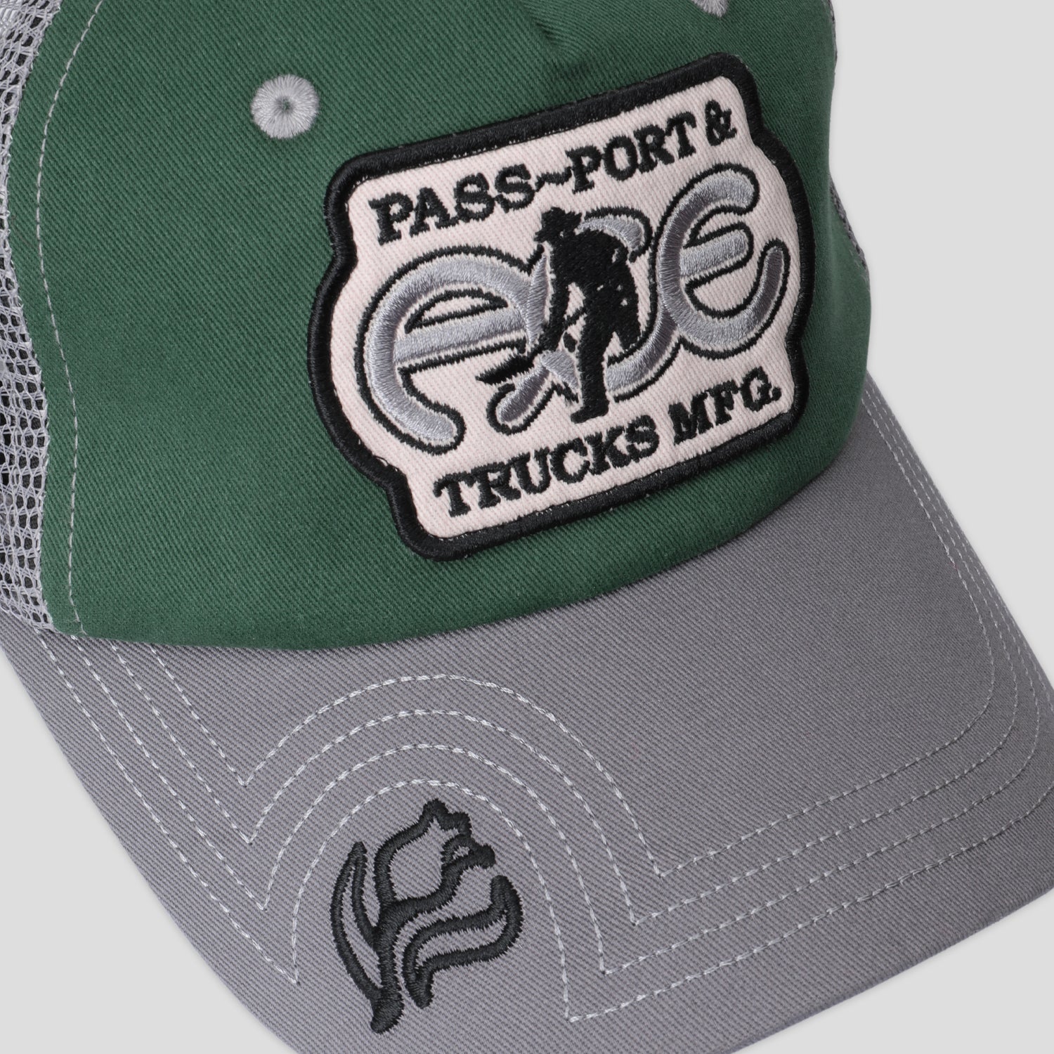 Pass~Port & Ace Trucks MFG Ace Packers Trucker Cap - Green / Steel
