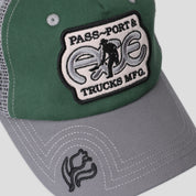 Pass~Port & Ace Trucks MFG Ace Packers Trucker Cap - Green / Steel