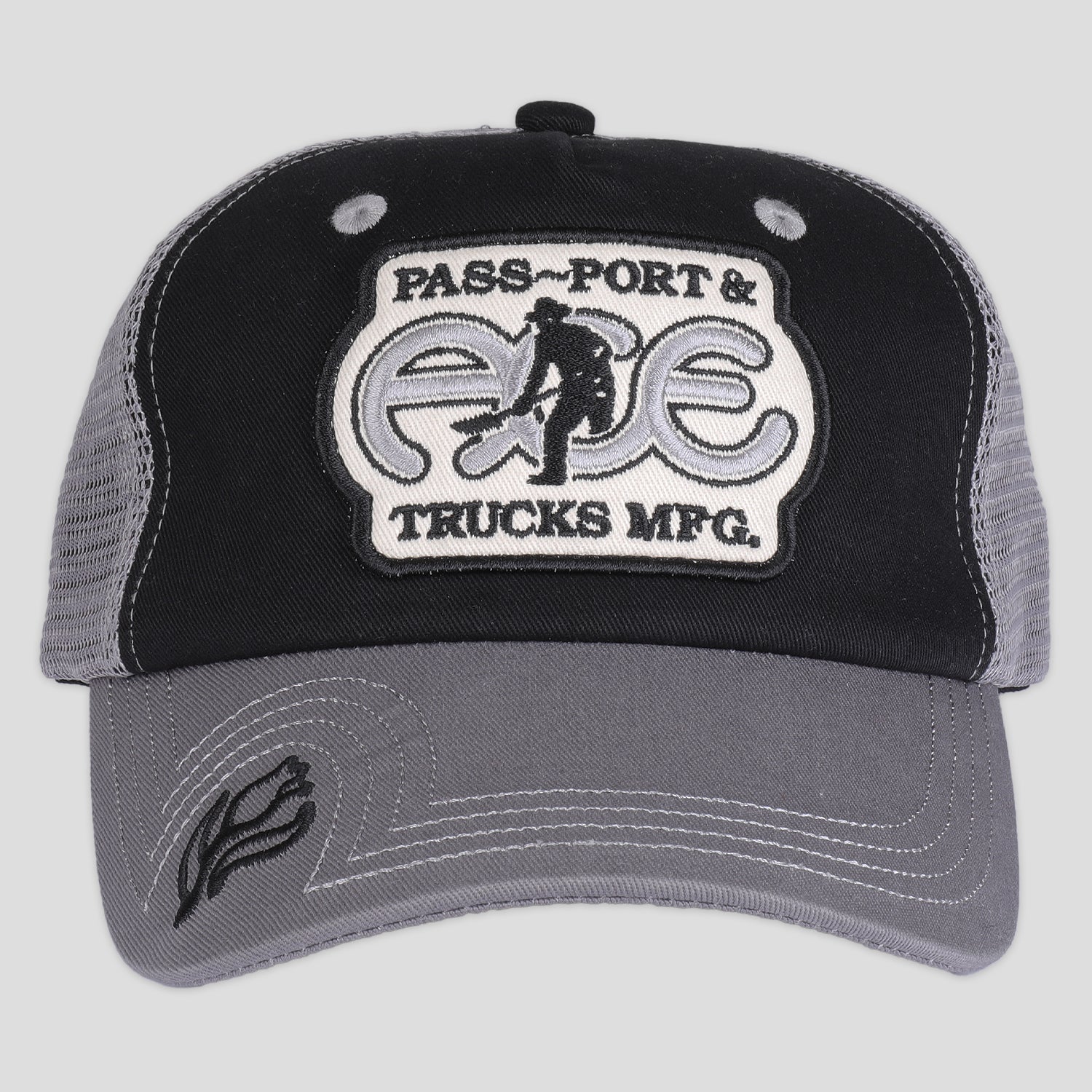 Pass~Port & Ace Trucks MFG Ace Packers Trucker Cap - Black / Steel