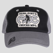Pass~Port & Ace Trucks MFG Ace Packers Trucker Cap - Black / Steel