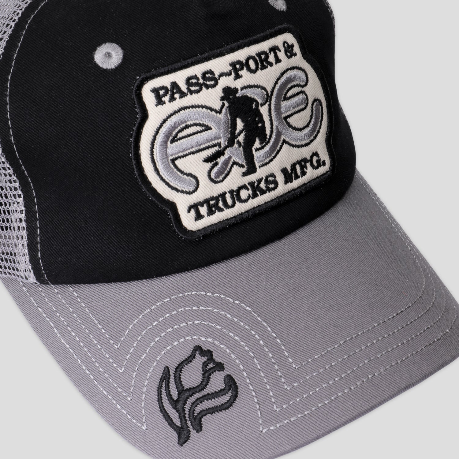 Pass~Port & Ace Trucks MFG Ace Packers Trucker Cap - Black / Steel