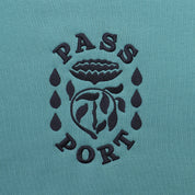 Pass~Port Fountain Embroidery Sweater - Washed Teal