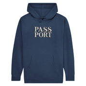 Pass~Port Official Stacked Applique Hood - Navy