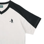 Pass~Port Workers Stripe Organic Jersey - Bone / Black