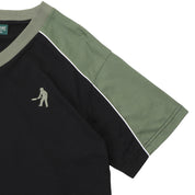 Pass~Port Workers Stripe Organic Jersey - Black / Olive