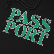Pass~Port Official Stacked Applique Hood - Black