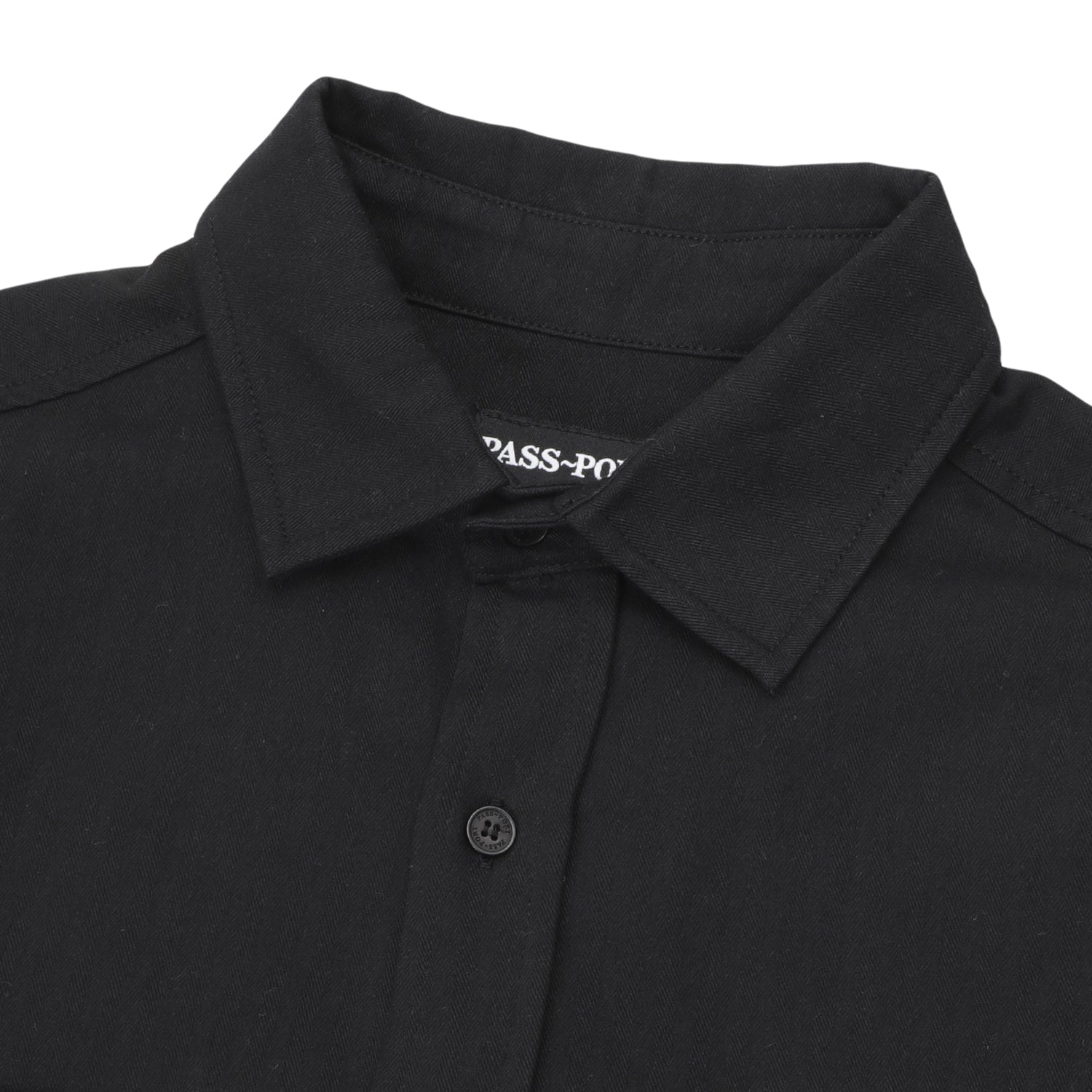 Pass~Port Ovalit Herringbone Long Sleeve Shirt - Black