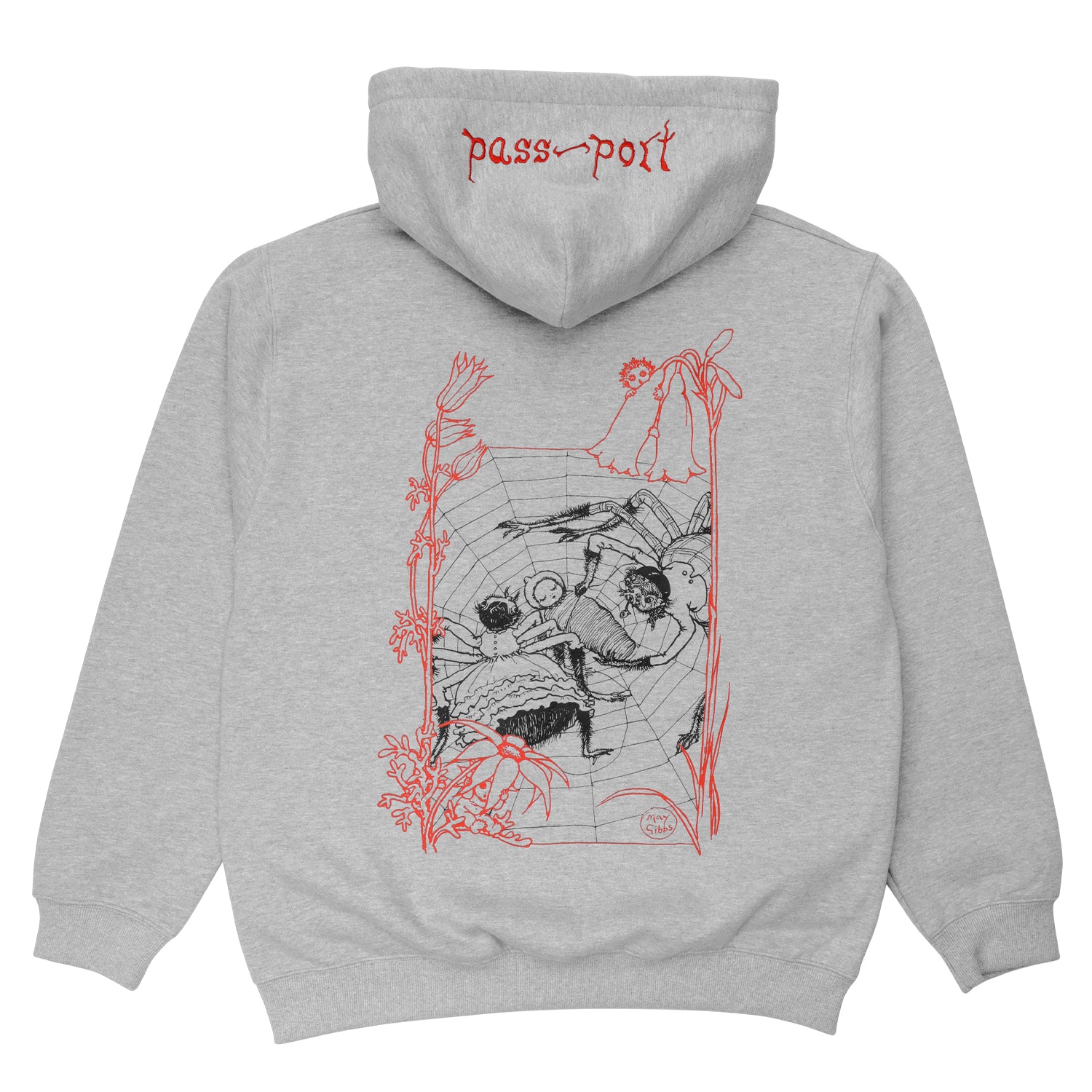 Pass~Port & May Gibbs Webbed Bed Zip Hoodie - Ash