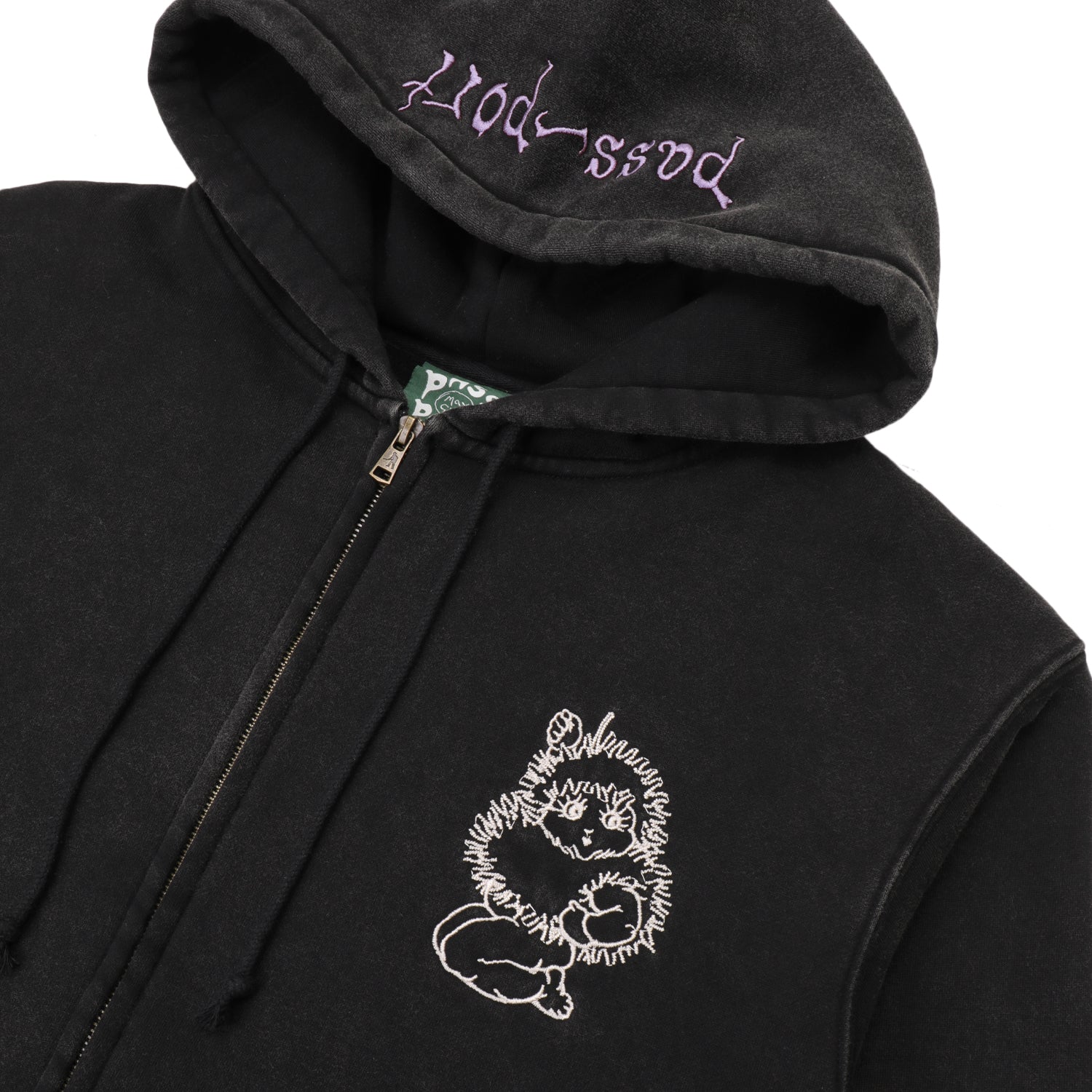 Pass~Port & May Gibbs Webbed Bed Zip Hoodie - Acid Black