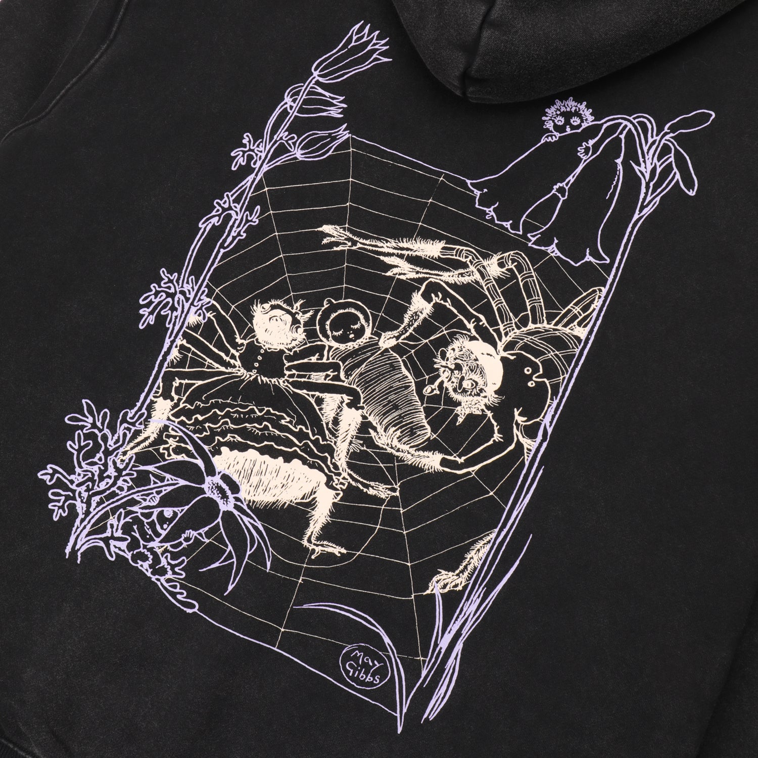 Pass~Port & May Gibbs Webbed Bed Zip Hoodie - Acid Black