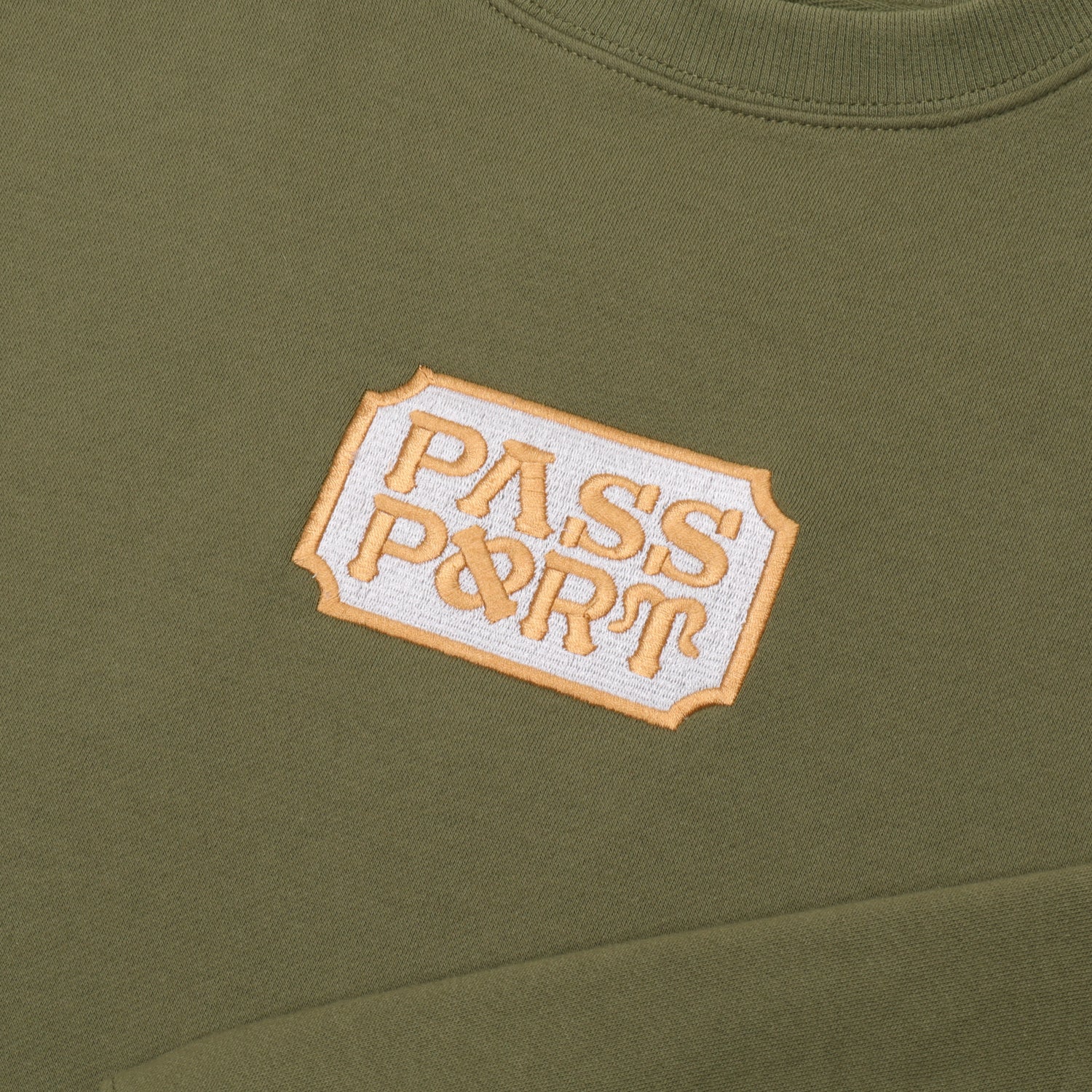 Pass~Port Yearbook Logo Sweater - Olive