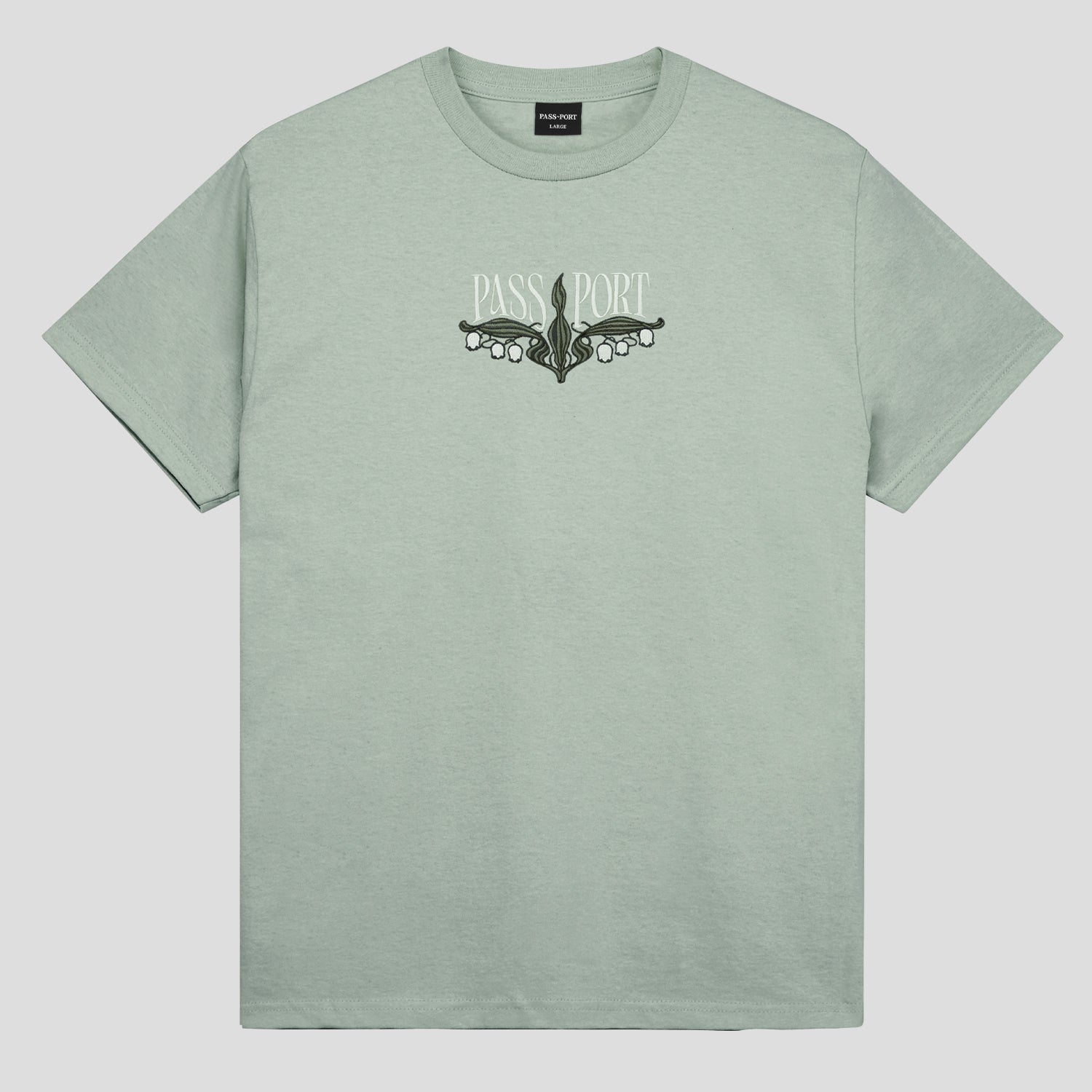 Pass~Port Lily of The Valley Tee - Stonewash Green