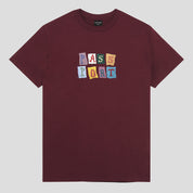 Pass~Port Patchwork Tee - Maroon