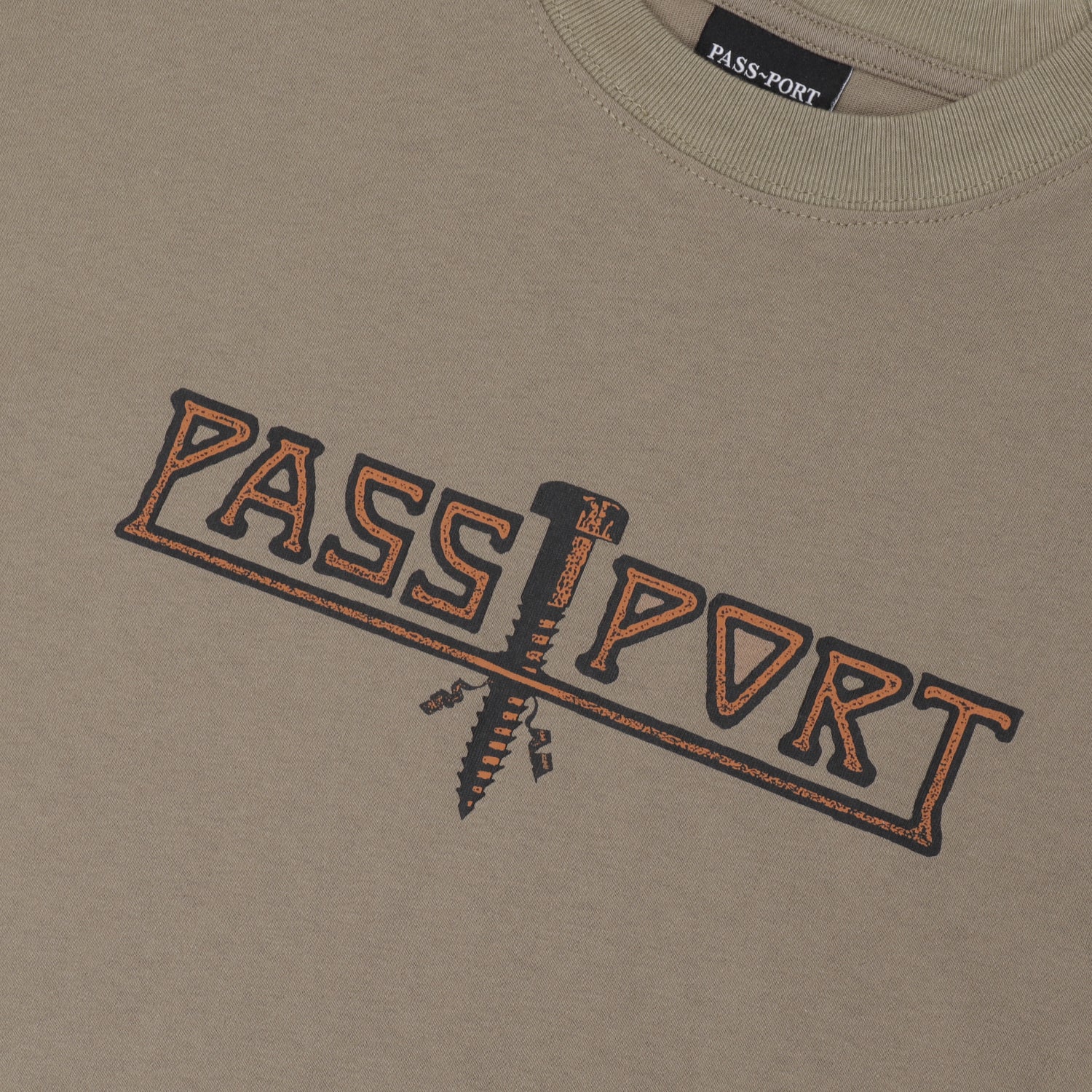 Pass~Port Screwed Tee - Khaki