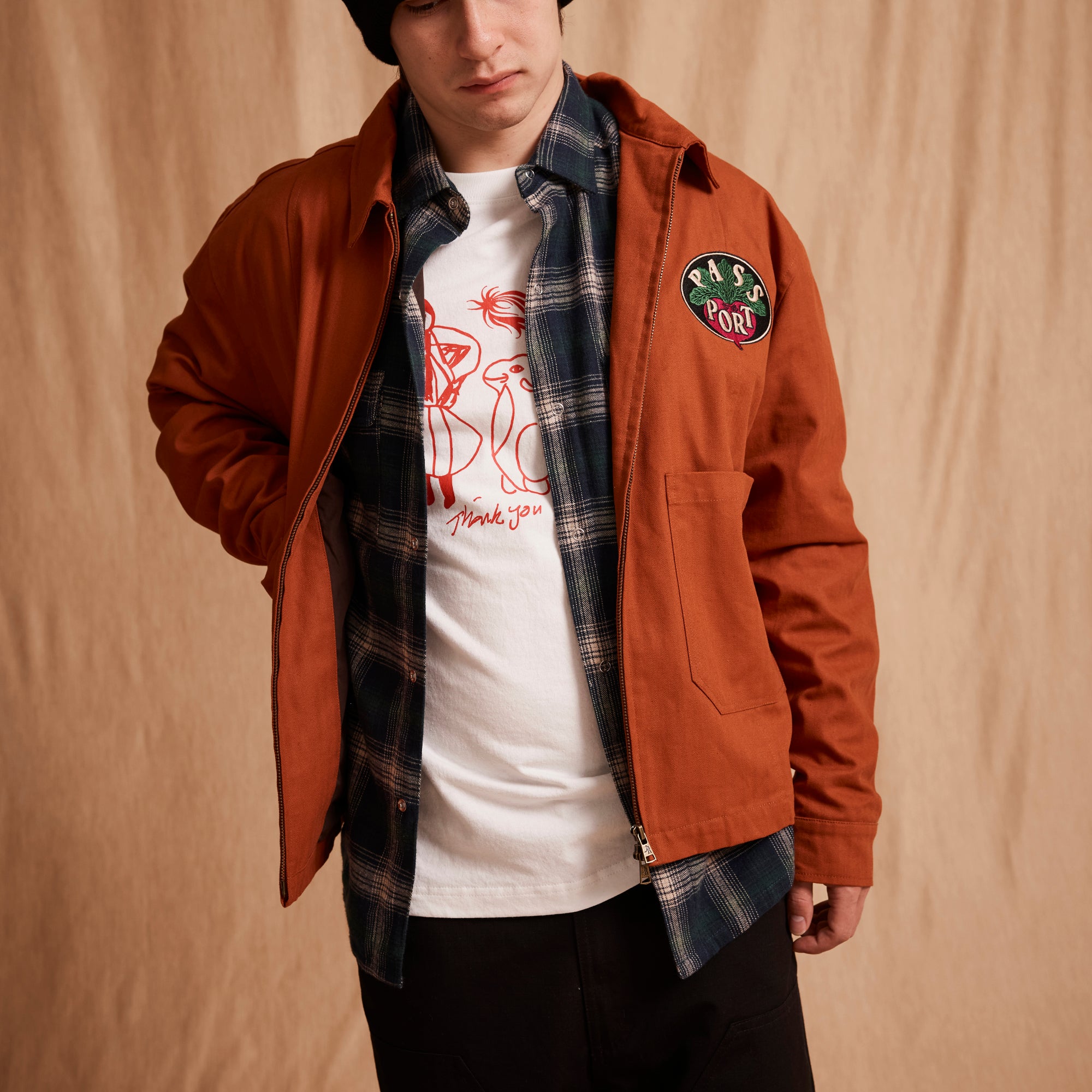 Pass~Port Radish Herringbone Workers Jacket - Harbour Blue
