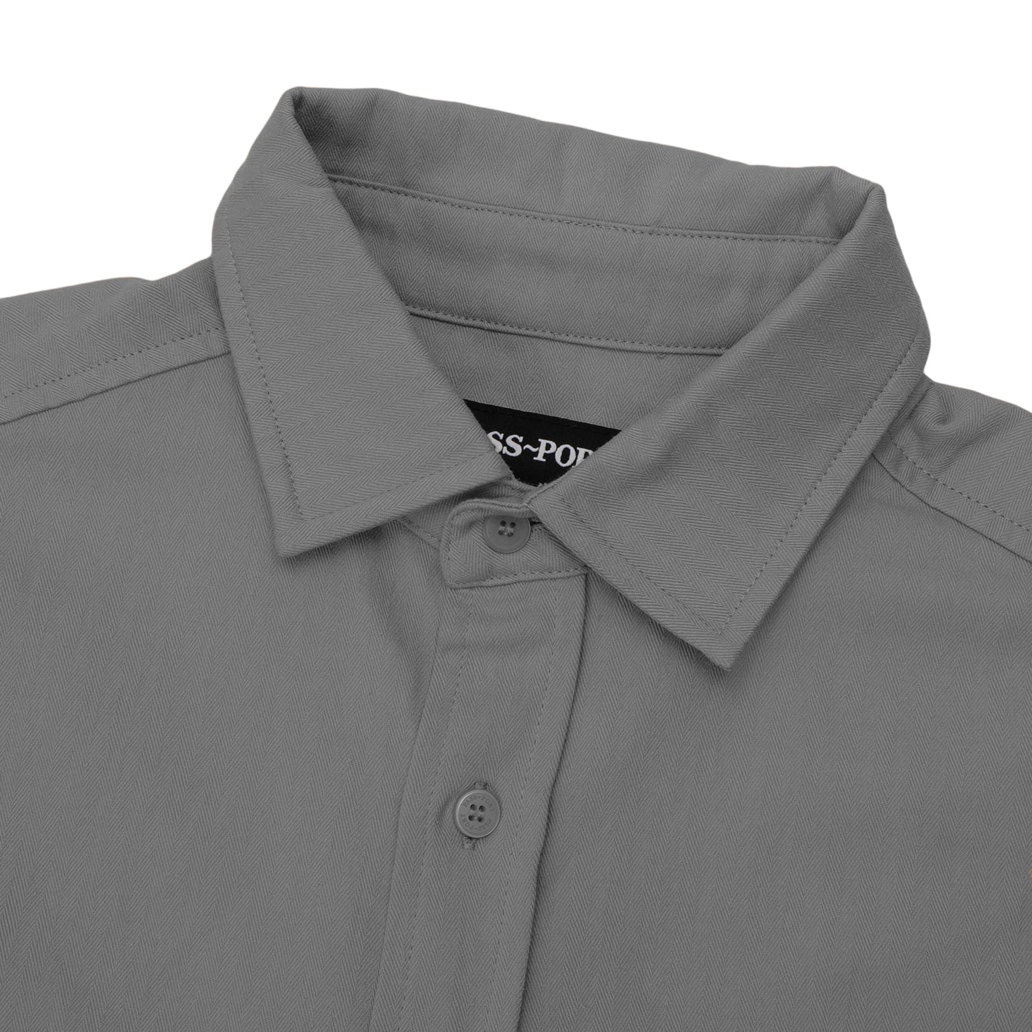 Pass~Port Ovalit Herringbone Short Sleeve Shirt - Grey