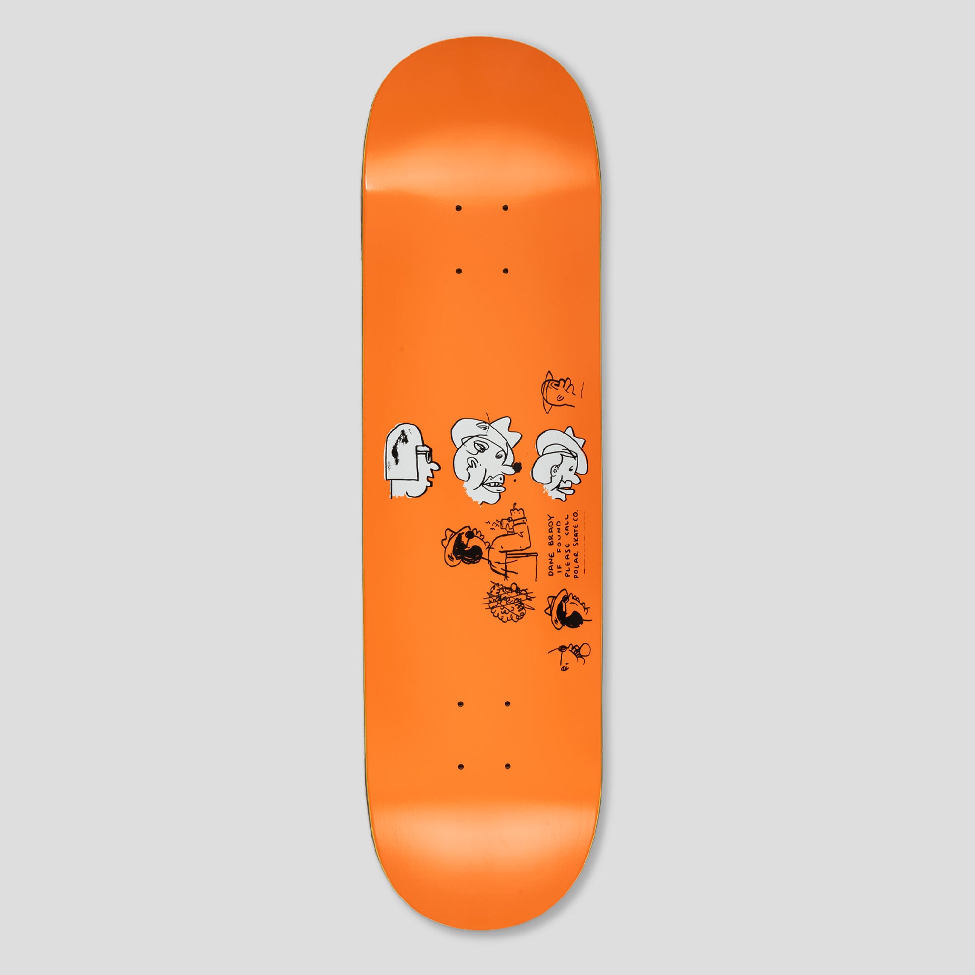 Polar Skate Co. Dane Brady MIA Orange Deck - 8.75"