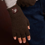 Pass~Port Australian Manufactured Fingerless Gloves - Brown