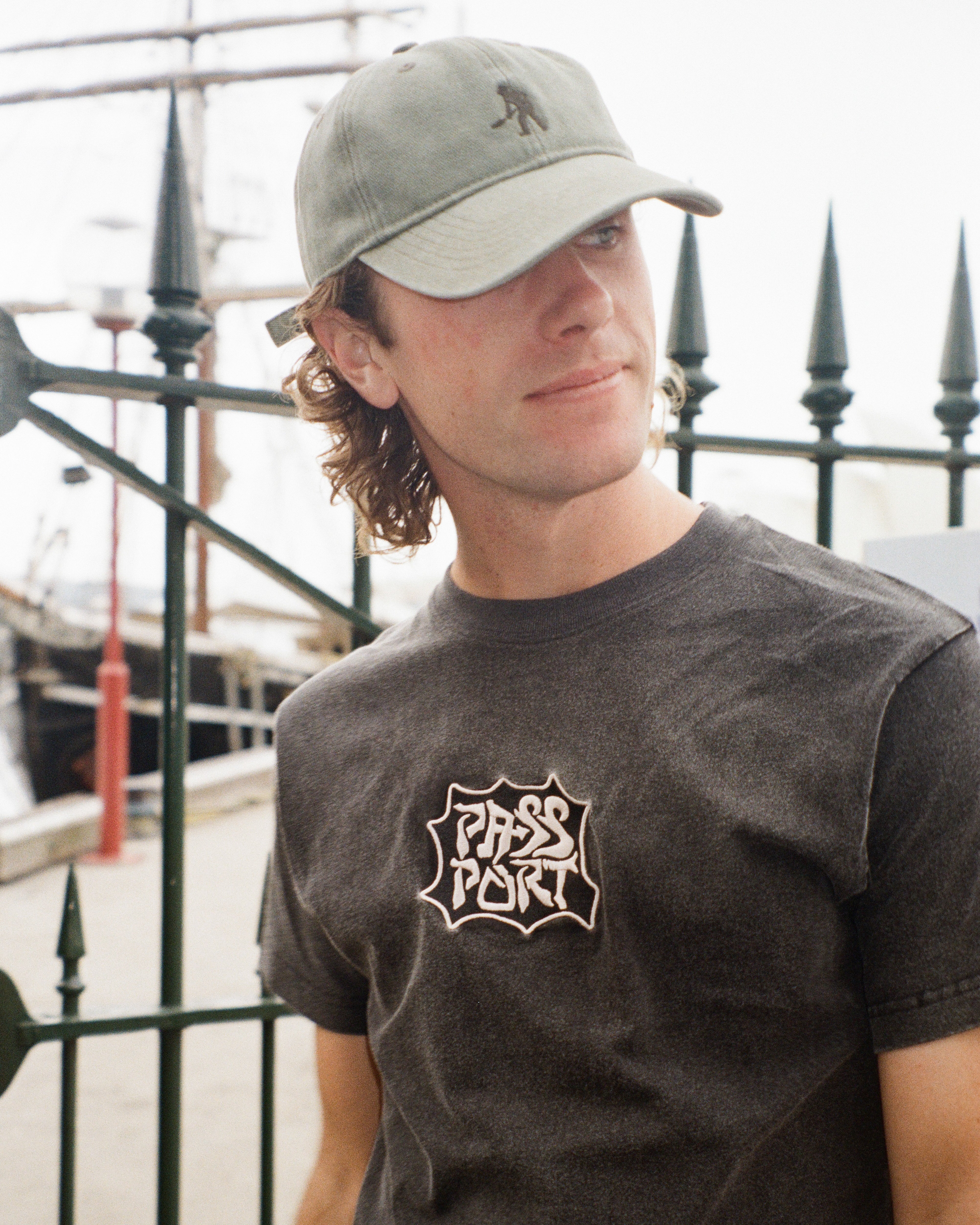 Pass~Port Solid Canvas Leagues Cap - Washed Dark Military