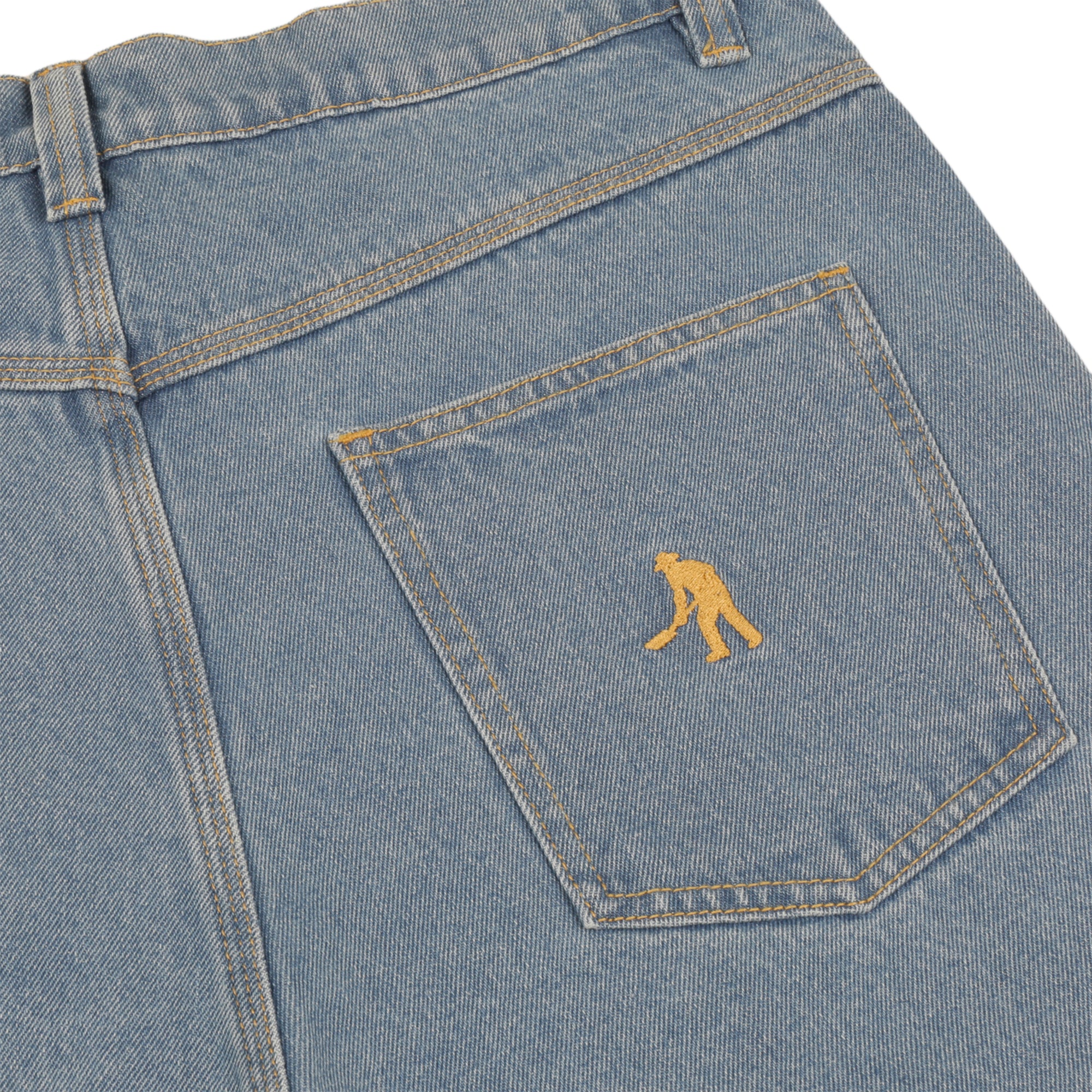 Pass~Port Workers Club Denim Short - Washed Light Indigo