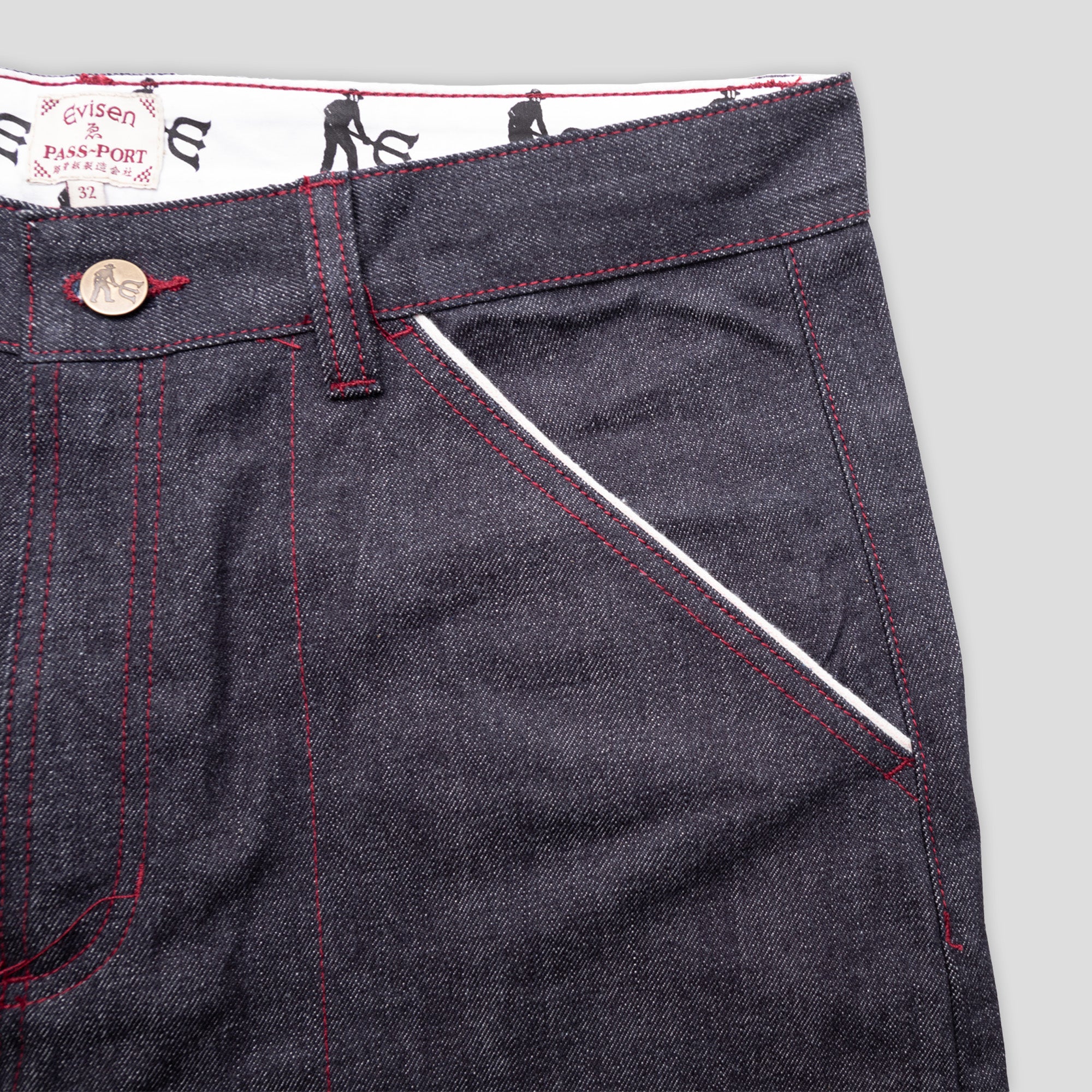 Pass~Port & Evisen Selvedge Denim Workers Club Pant - Raw Denim