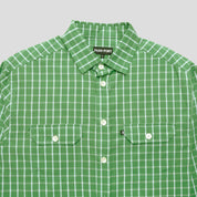 Pass~Port Workers Check Shirt Long Sleeve - Green