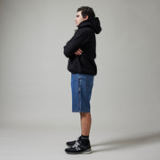 Pass~Port Workers Club Denim Short - Washed Dark Indigo / Maroon Stitch