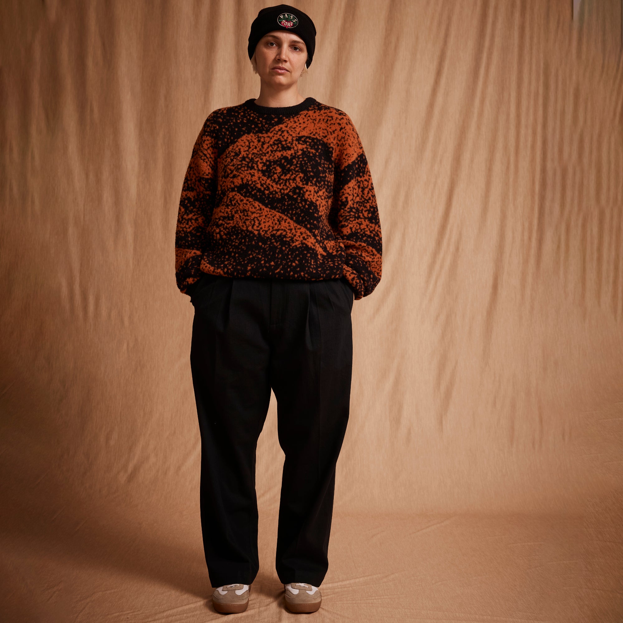 Pass~Port Cave~in Mohair Sweater - Black / Bronze