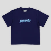 Pearls Skateboards OG Logo Tee - Deep Blue / Pale Blue