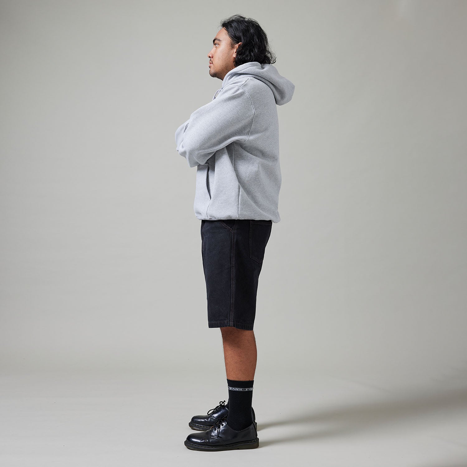 Pass~Port Workers Club Denim Jean Short - Washed Black / Brown Stitch