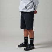 Pass~Port Workers Club Denim Short - Washed Black / Black Stitch