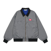 Come Sundown Hand Some Bomber Jacket - Charcoal