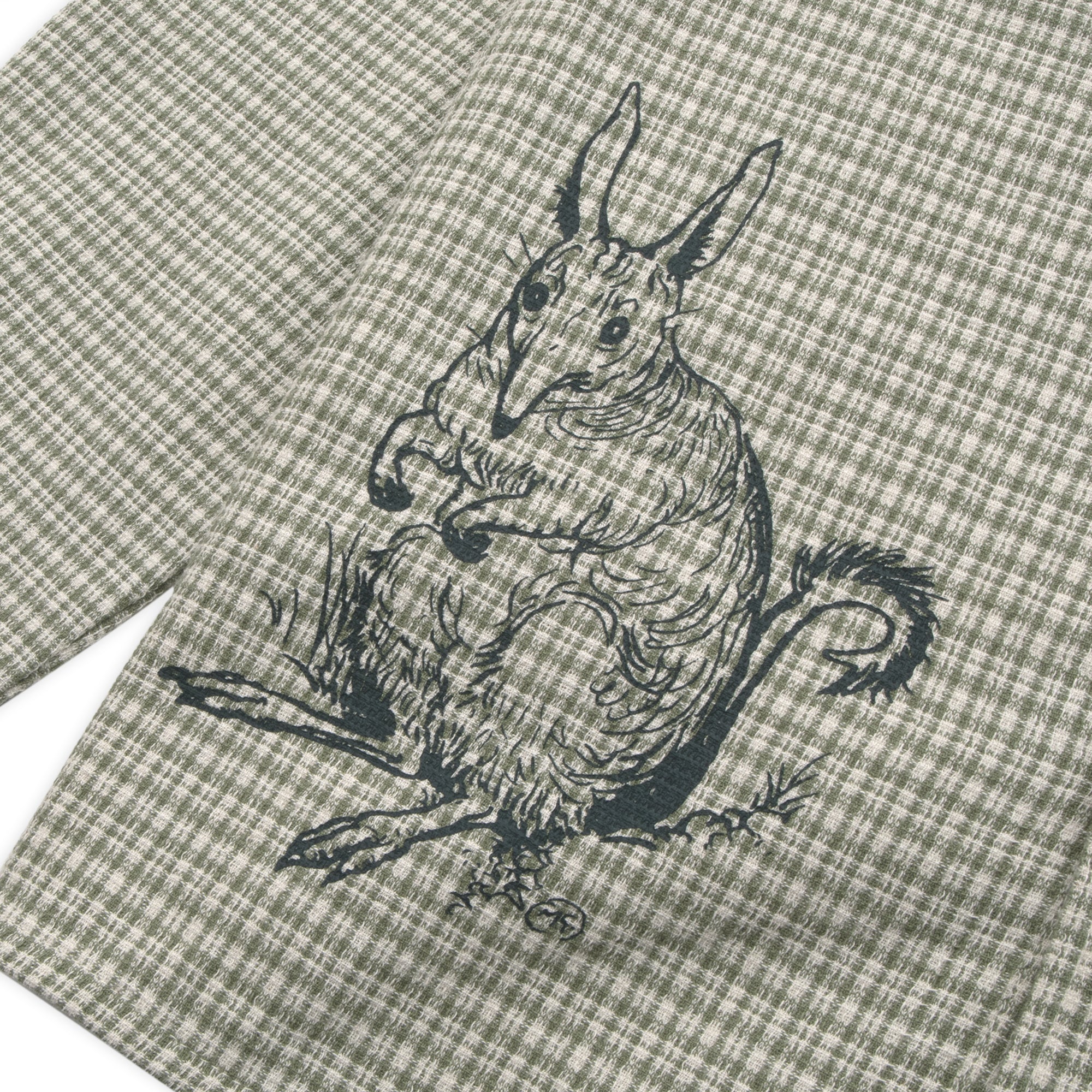 Pass~Port & May Gibbs Bush Greeting Workers Check Long Sleeve Shirt - Moss Green