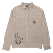 Pass~Port & May Gibbs Bush Greeting Workers Check Long Sleeve Shirt - Tan