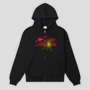 Come Sundown Entomology Zip Hood - Black