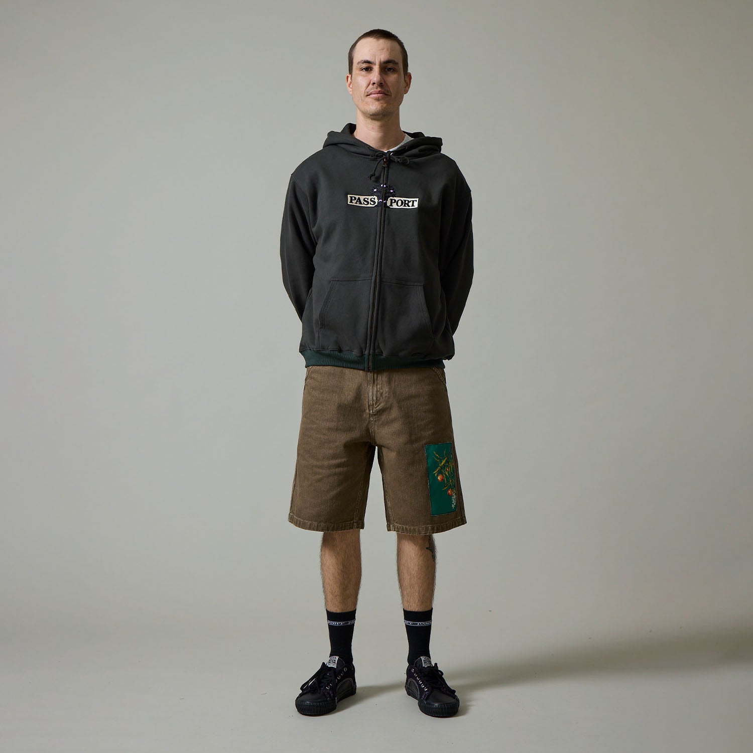 Pass~Port Quandong Workers Club Jean Short - Washed Brown