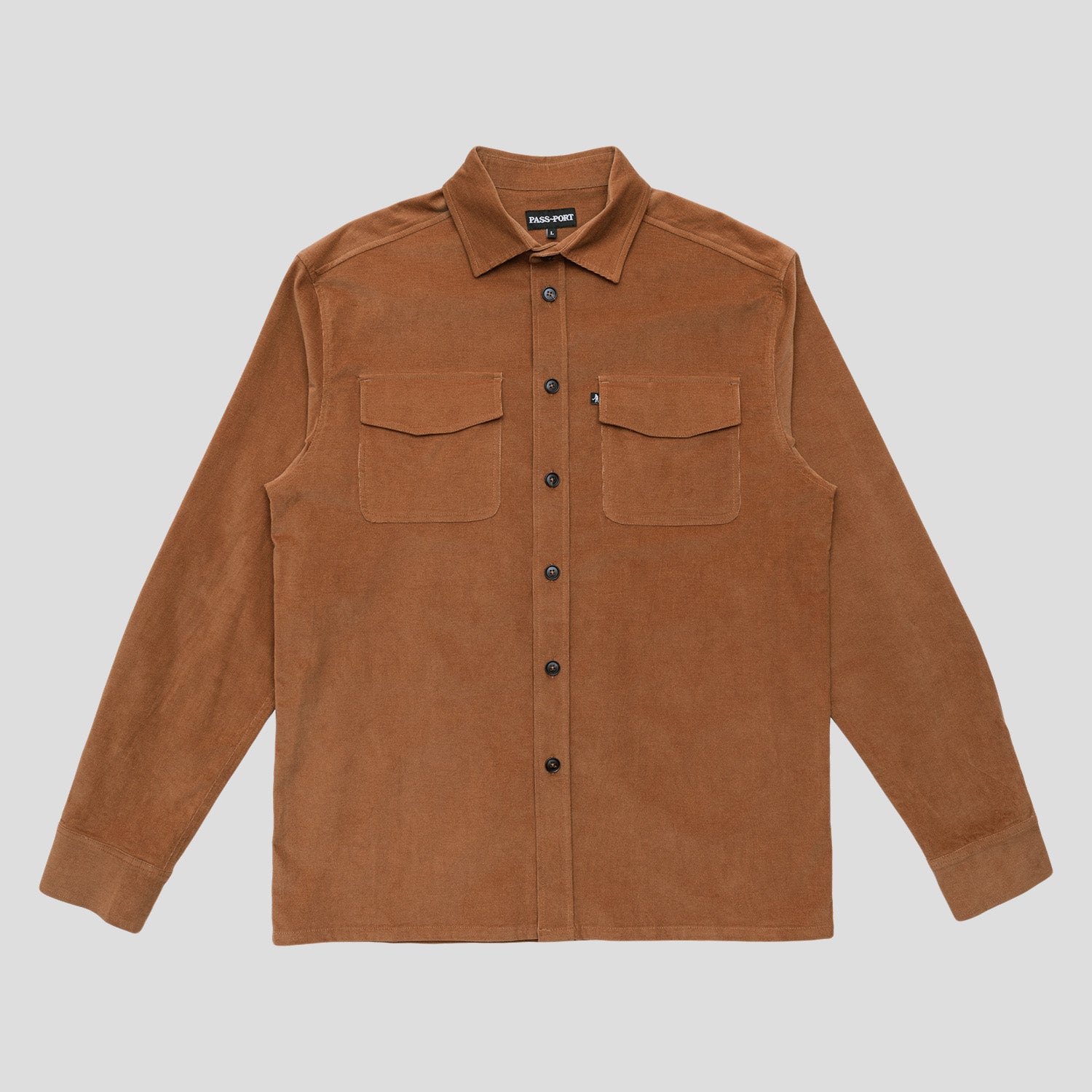 Pass~Port Micro Cord Workers Shirt - Caramel