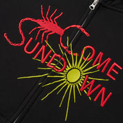 Come Sundown Entomology Zip Hood - Black