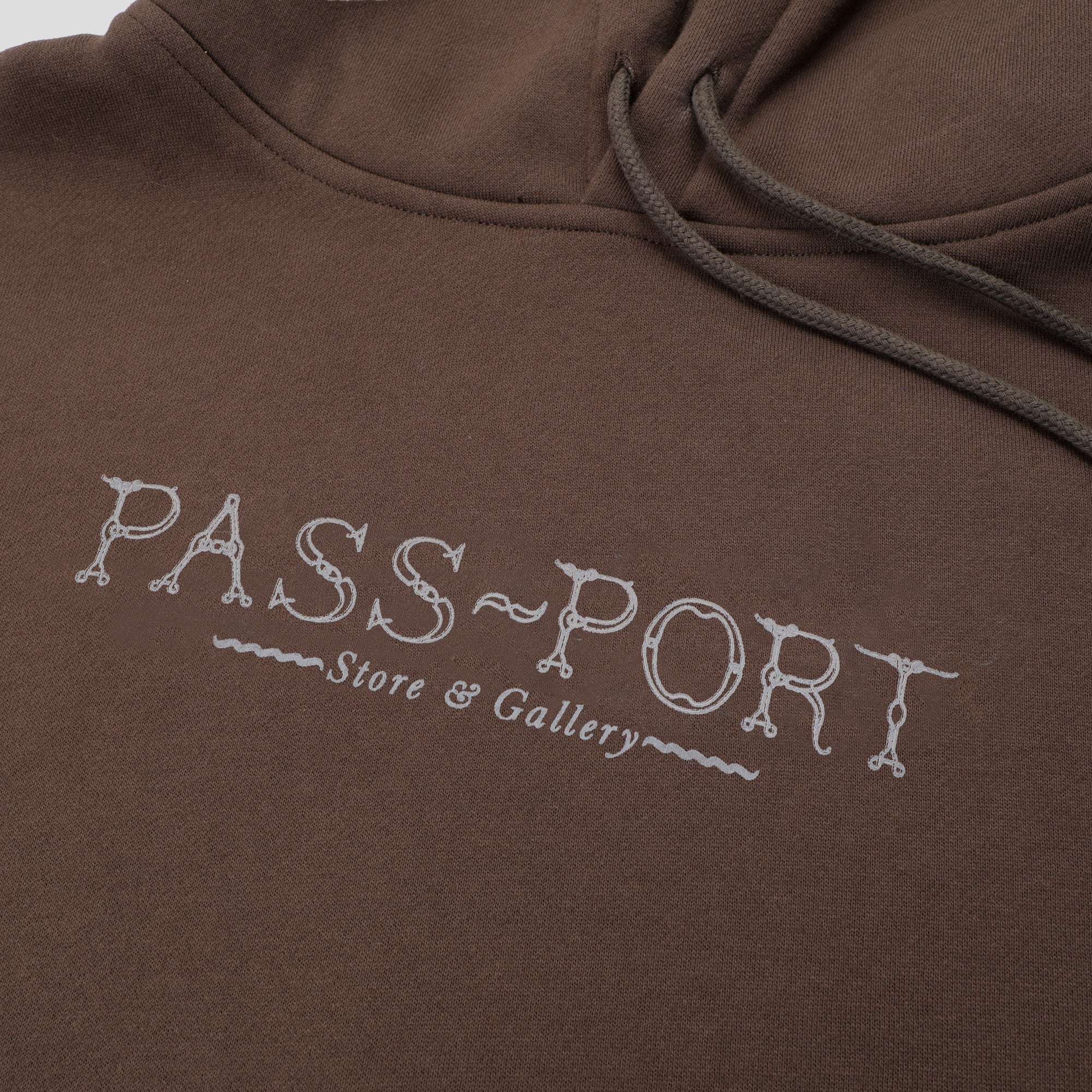 Pass~Port Store & Gallery Exclusive Wired Logo Hood - Bark