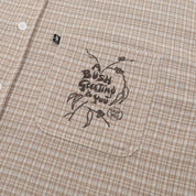 Pass~Port & May Gibbs Bush Greeting Workers Check Long Sleeve Shirt - Tan