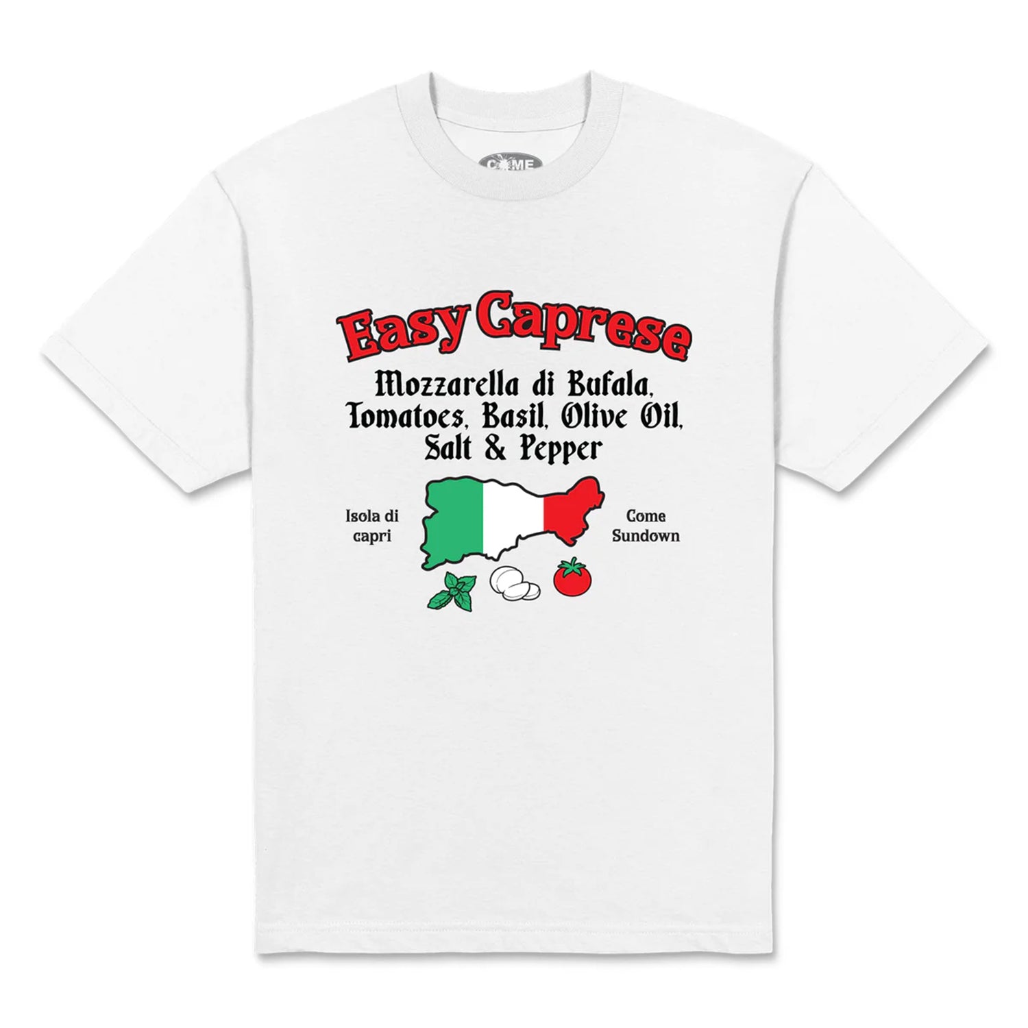 Come Sundown Caprese Tee - White