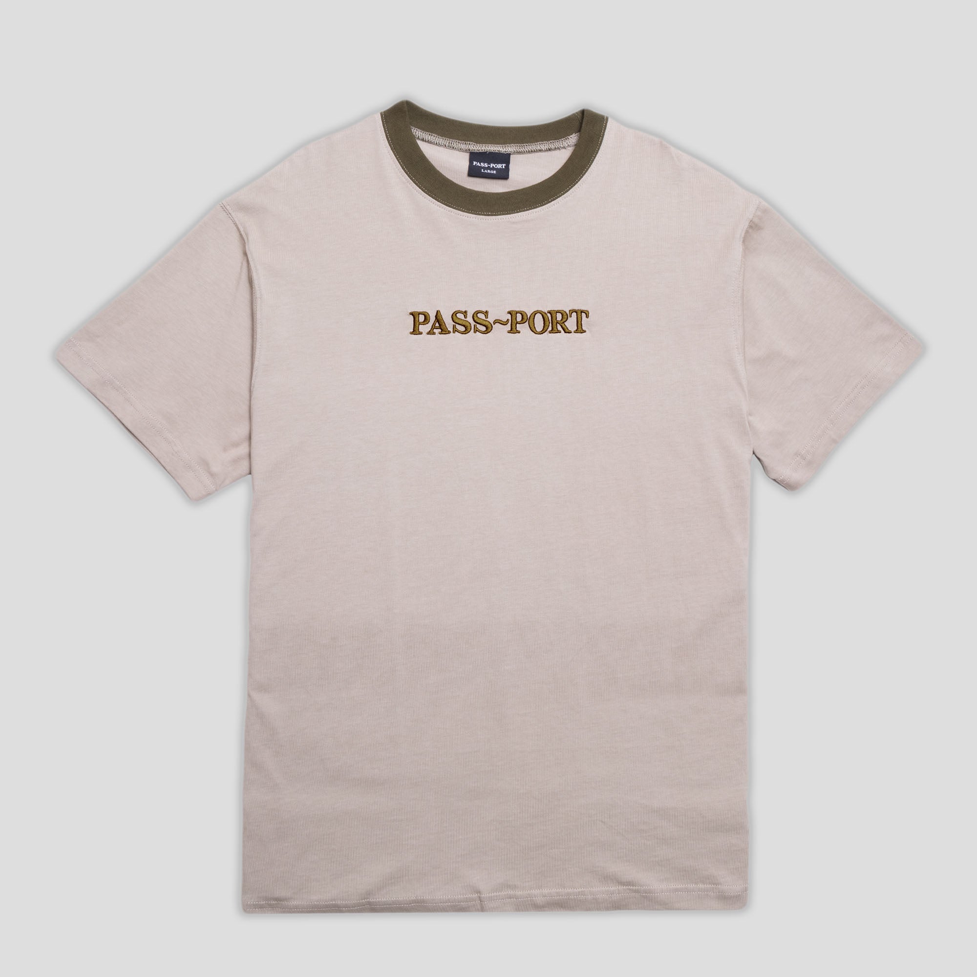 Pass~Port Official Contrast Organic Tee - Khaki