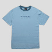 Pass~Port Official Contrast Organic Tee - Baltic Blue