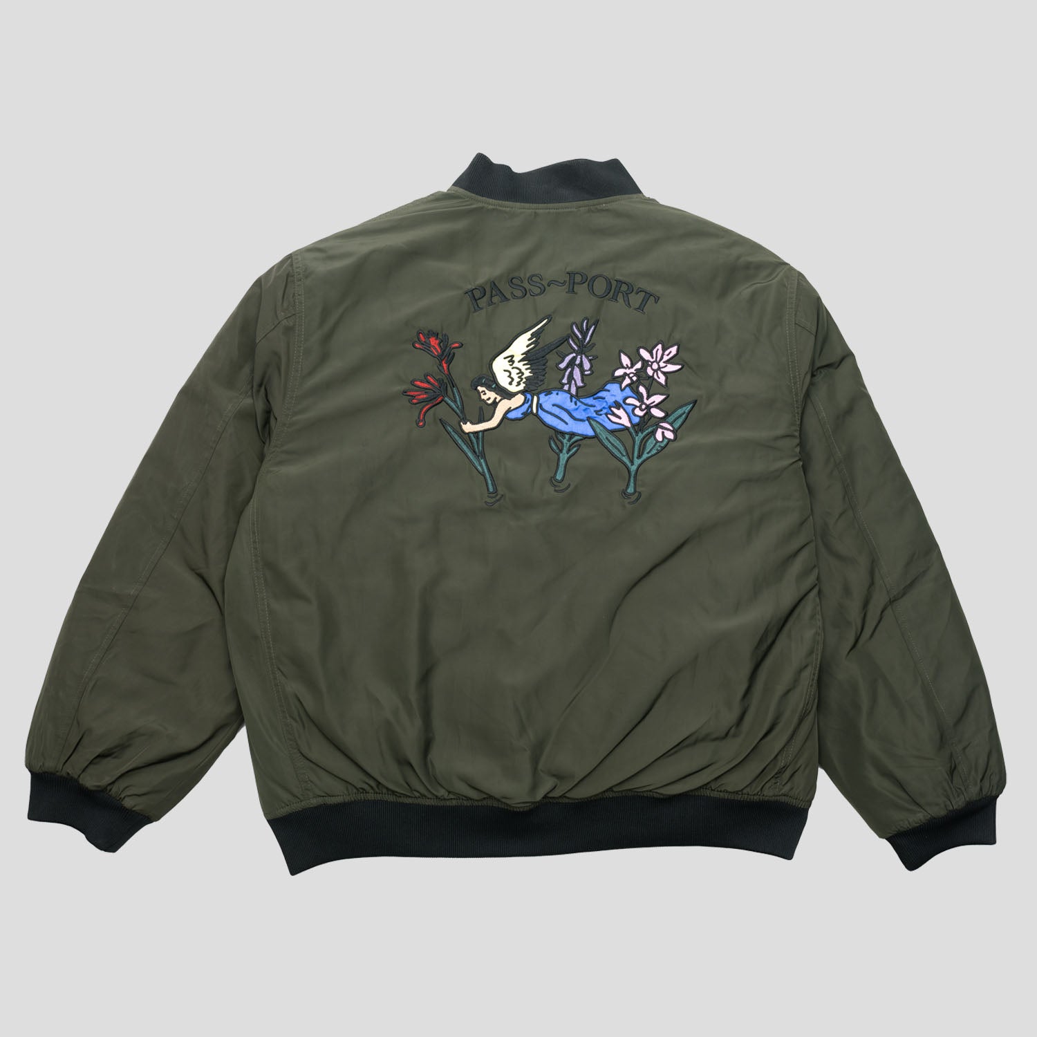 Pass~Port Gardening Satin Jacket - Forest Green