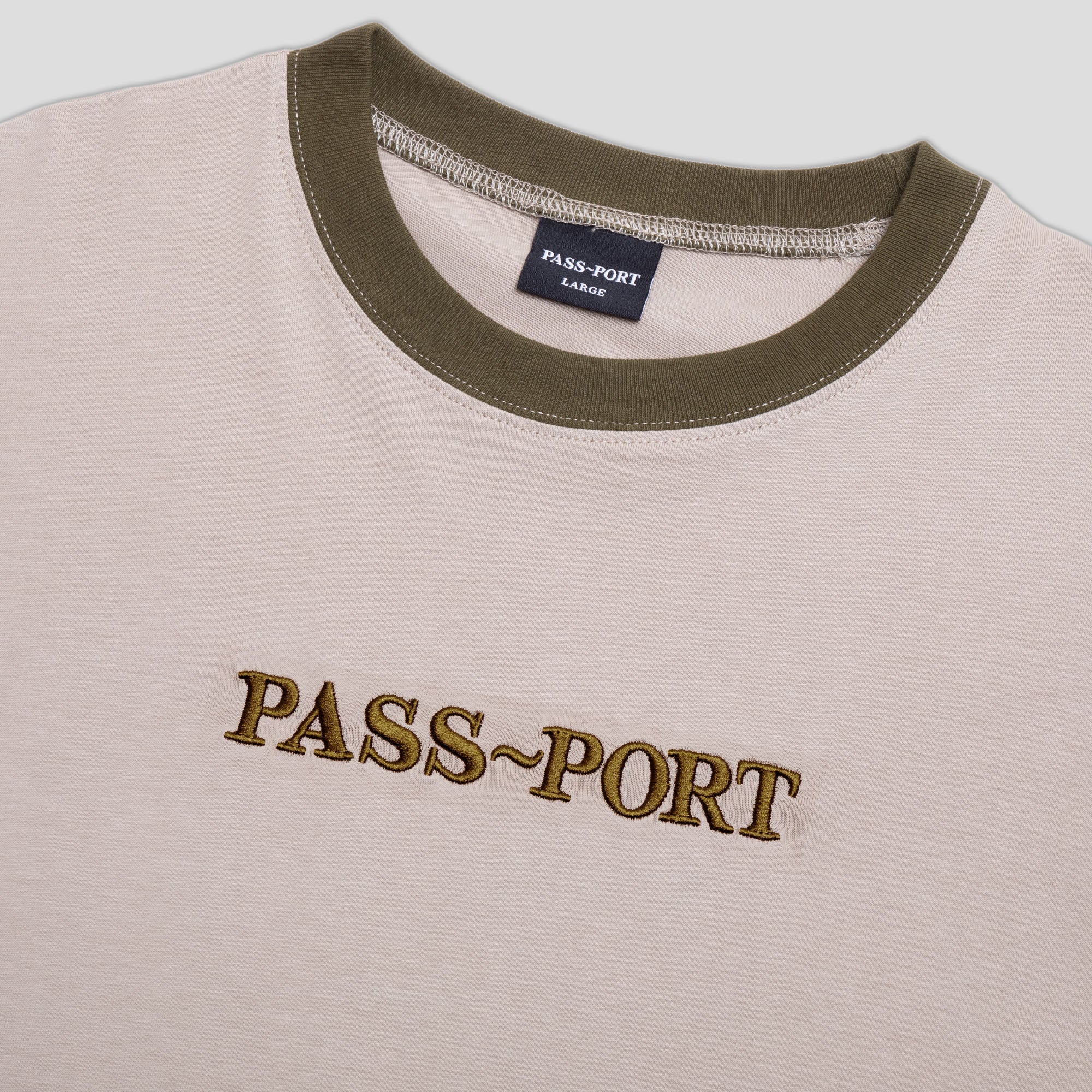 Pass~Port Official Contrast Organic Tee - Khaki